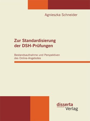 cover image of Zur Standardisierung der DSH-Prüfungen